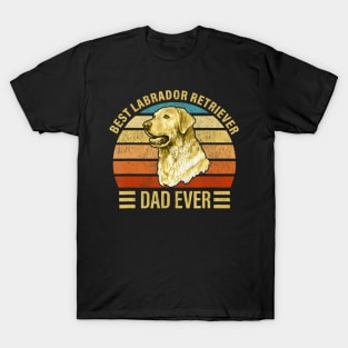 Best Labrador Retriever Dad Ever Retro Vintage Lab Dog Lover T-Shirt